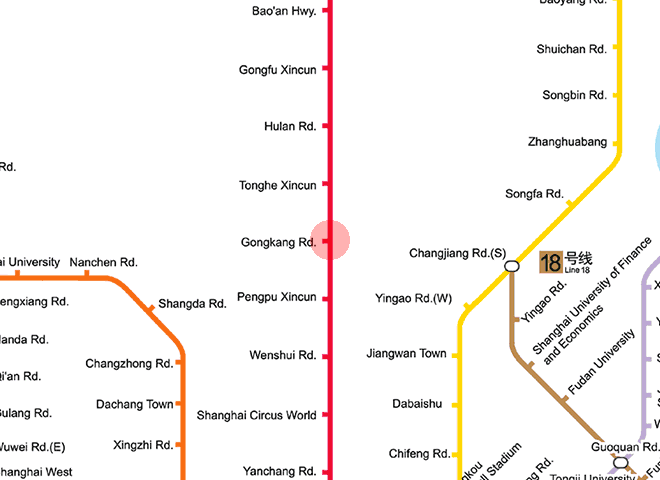 Gongkang Road station map