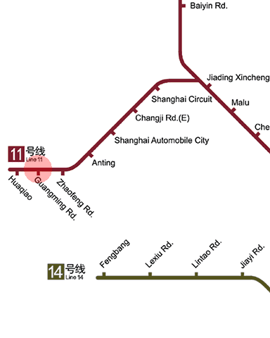 Guangming Road station map