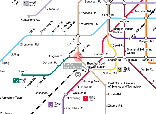 Guilin Park station map