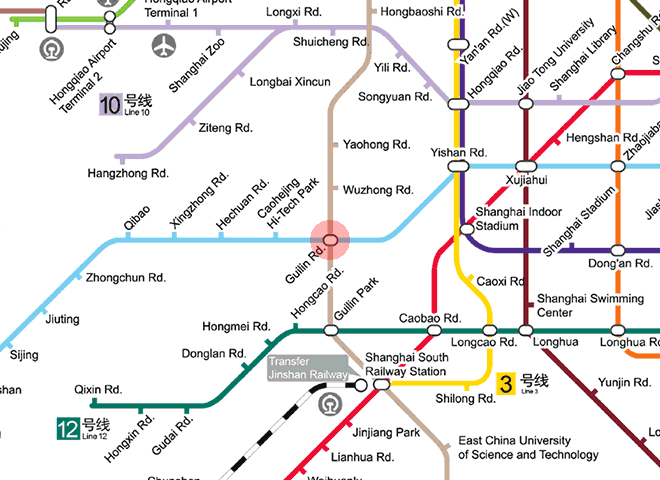Guilin Road station map