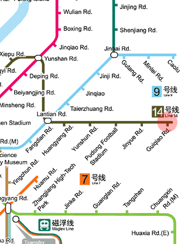 Guiqiao Road station map