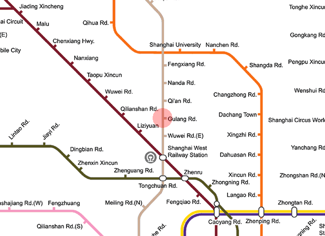 Gulang Road station map