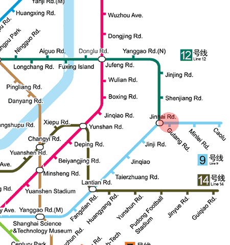 Gutang Road station map