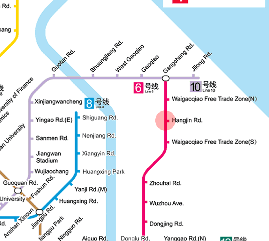 Hangjin Road station map