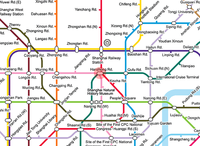 Hanzhong Road station map