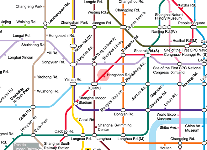 Hengshan Road station map
