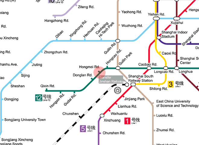 Hongmei Road station map