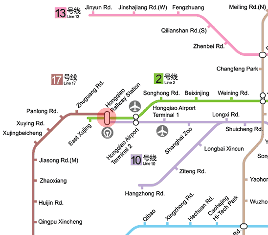 Hongqiao Railway Station station map