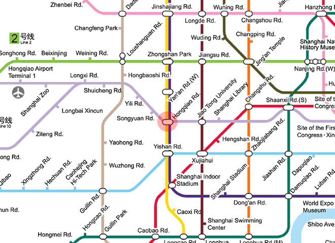 Hongqiao Road station map