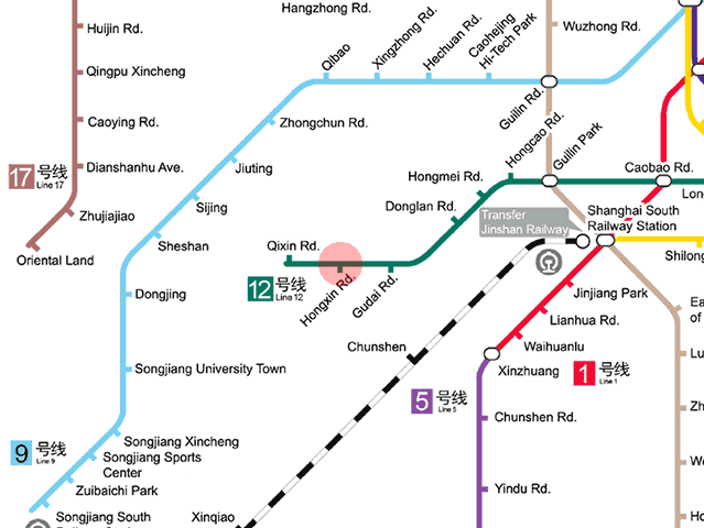 Hongxin Road station map