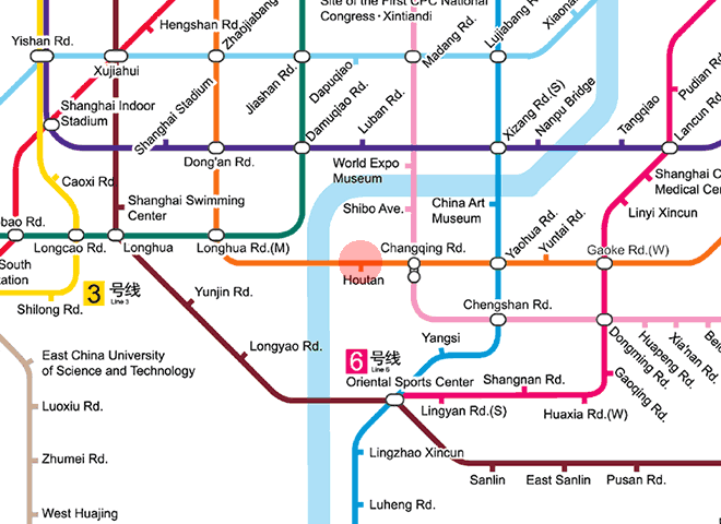 Houtan station map