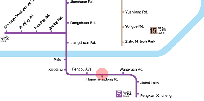 Huanchengdong Road station map
