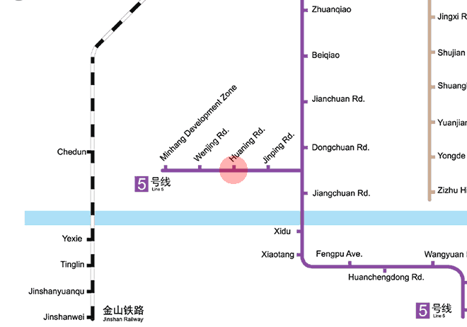 Huaning Road station map