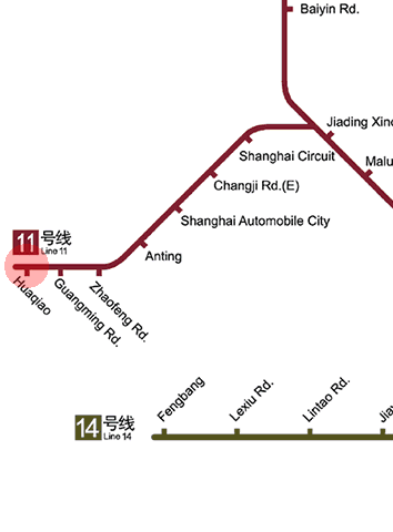 Huaqiao station map