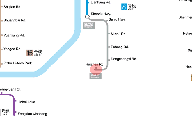 Huizhen Road station map