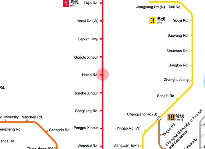 Hulan Road station map