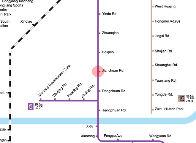Jianchuan Road station map