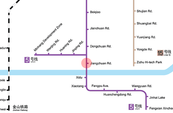 Jiangchuan Road station map
