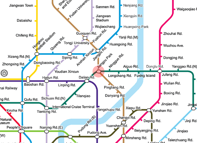 Jiangpu Park station map