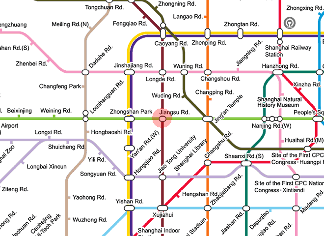Jiangsu Road station map