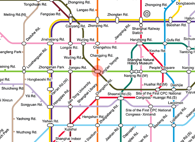 Jing'an Temple station map