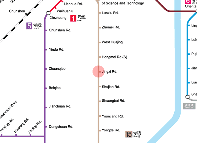 Jingxi Road station map