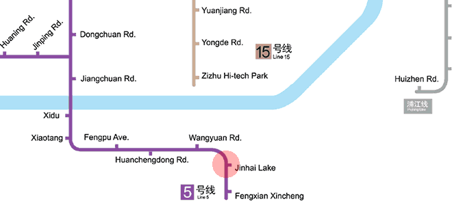 Jinhai Lake station map