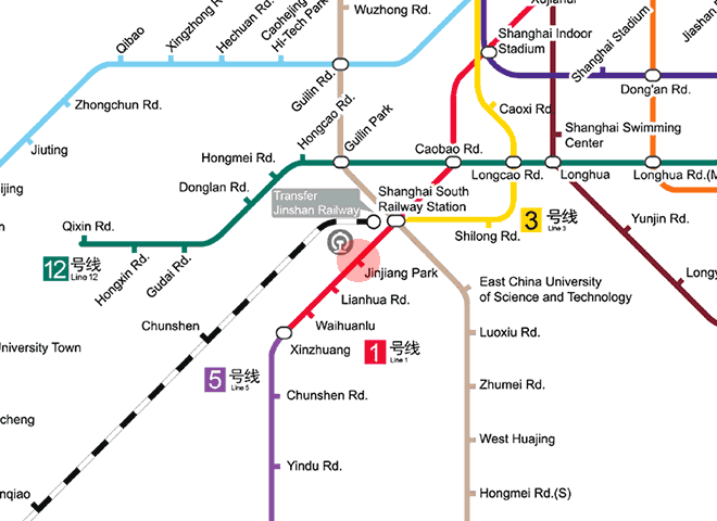Jinjiang Park station map