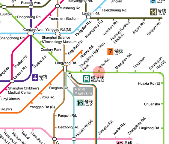 Jinke Road station map