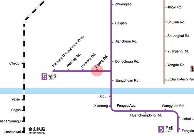 Jinping Road station map