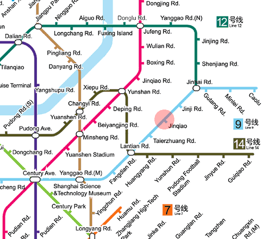 Jinqiao station map