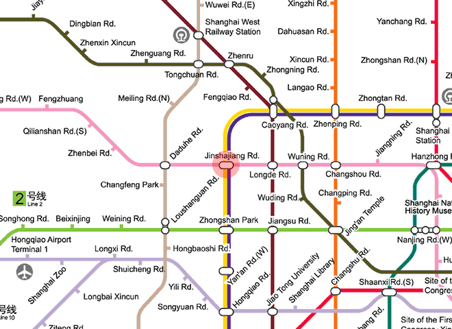 Jinshajiang Road station map