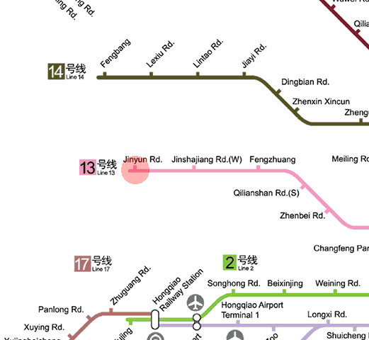 Jinyun Road station map