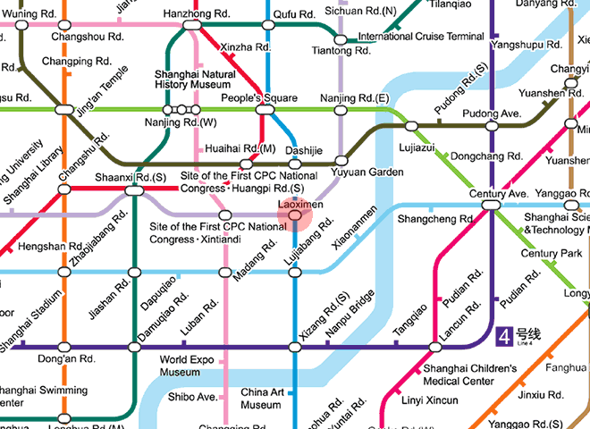 Laoximen station map