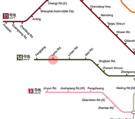 Lexiu Road station map