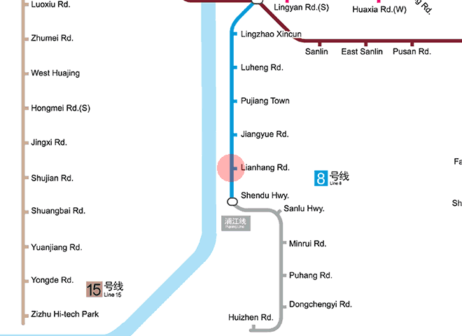 Lianhang Road station map