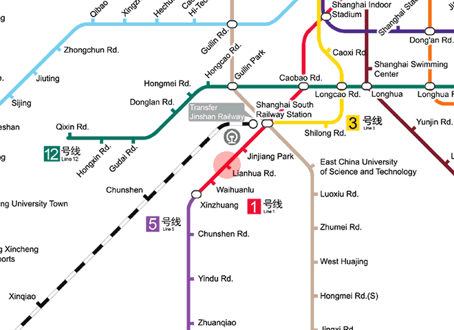 Lianhua Road station map