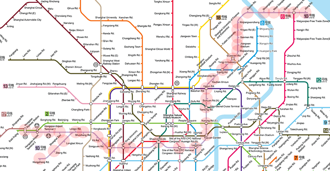 Shanghai Metro Line 10 map