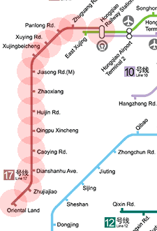 Shanghai Metro Line 17 map