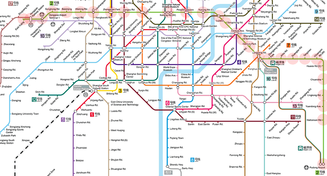 Shanghai Metro Line 2 map