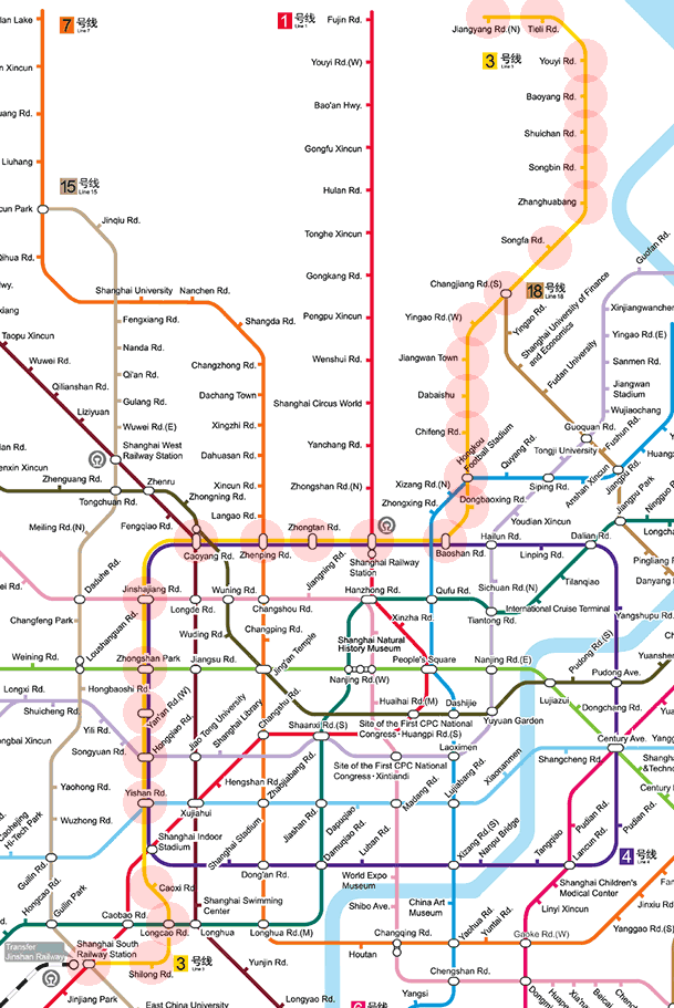 Shanghai Metro Line 3 map