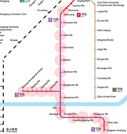 Shanghai Metro Line 5 map