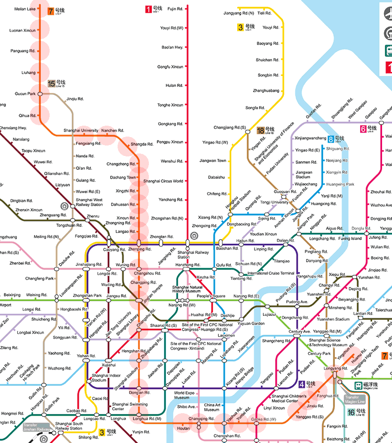 Shanghai Metro Line 7 map
