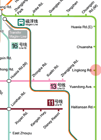Lingkong Road station map