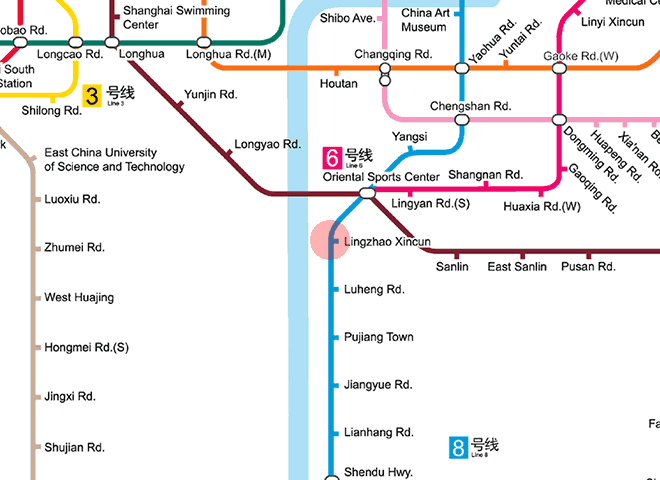 Lingzhao Xincun station map