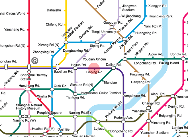 Linping Road station map