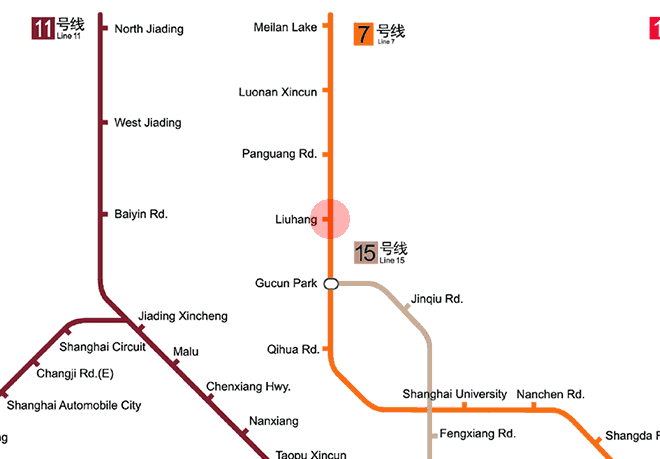 Liuhang station map