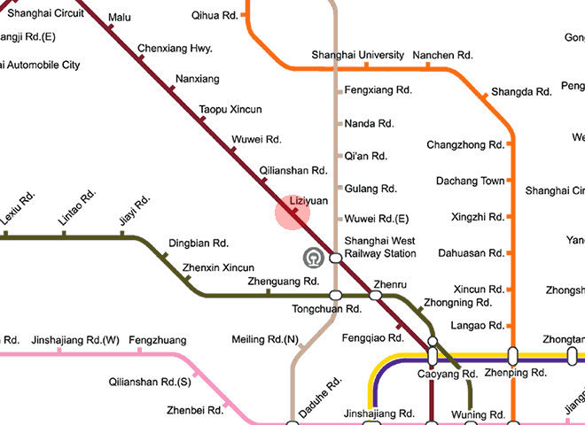 Liziyuan station map