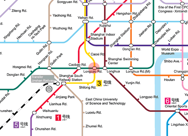 Longcao Road station map