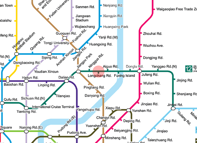 Longchang Road station map